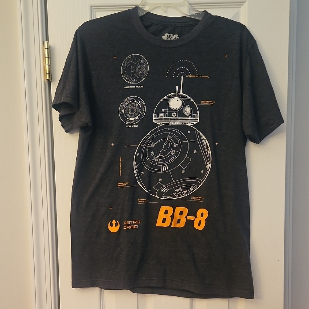 Star Wars Dark Gray BB-8 T-Shirt with Orange Accents